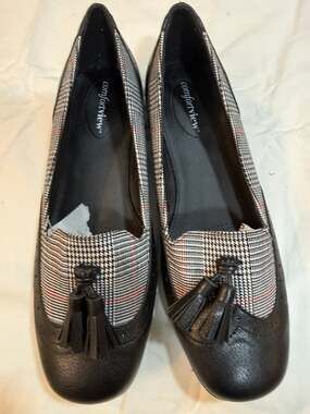 Comfortview Aster Glen Plaid Tassel Loafers Women US 9M EUC